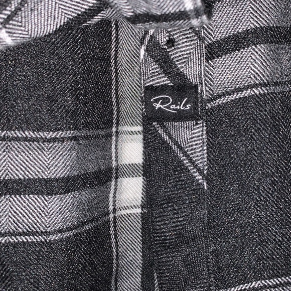 Rails  Women’s size medium Long sleeve hunter coal white - Picture 3 of 5